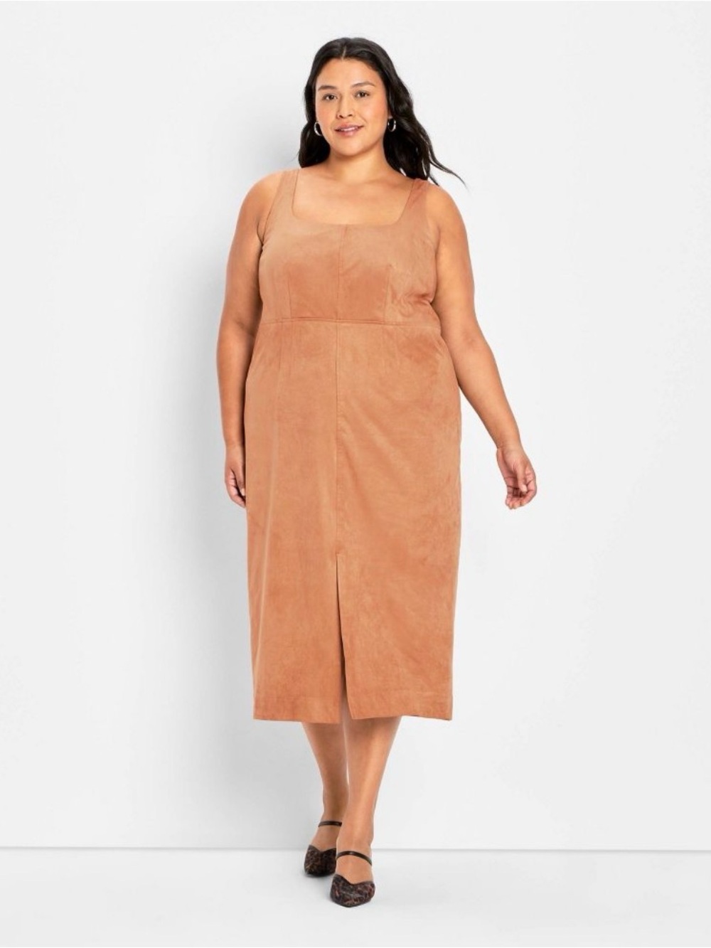 90’s Suede Midi A-Line Dress